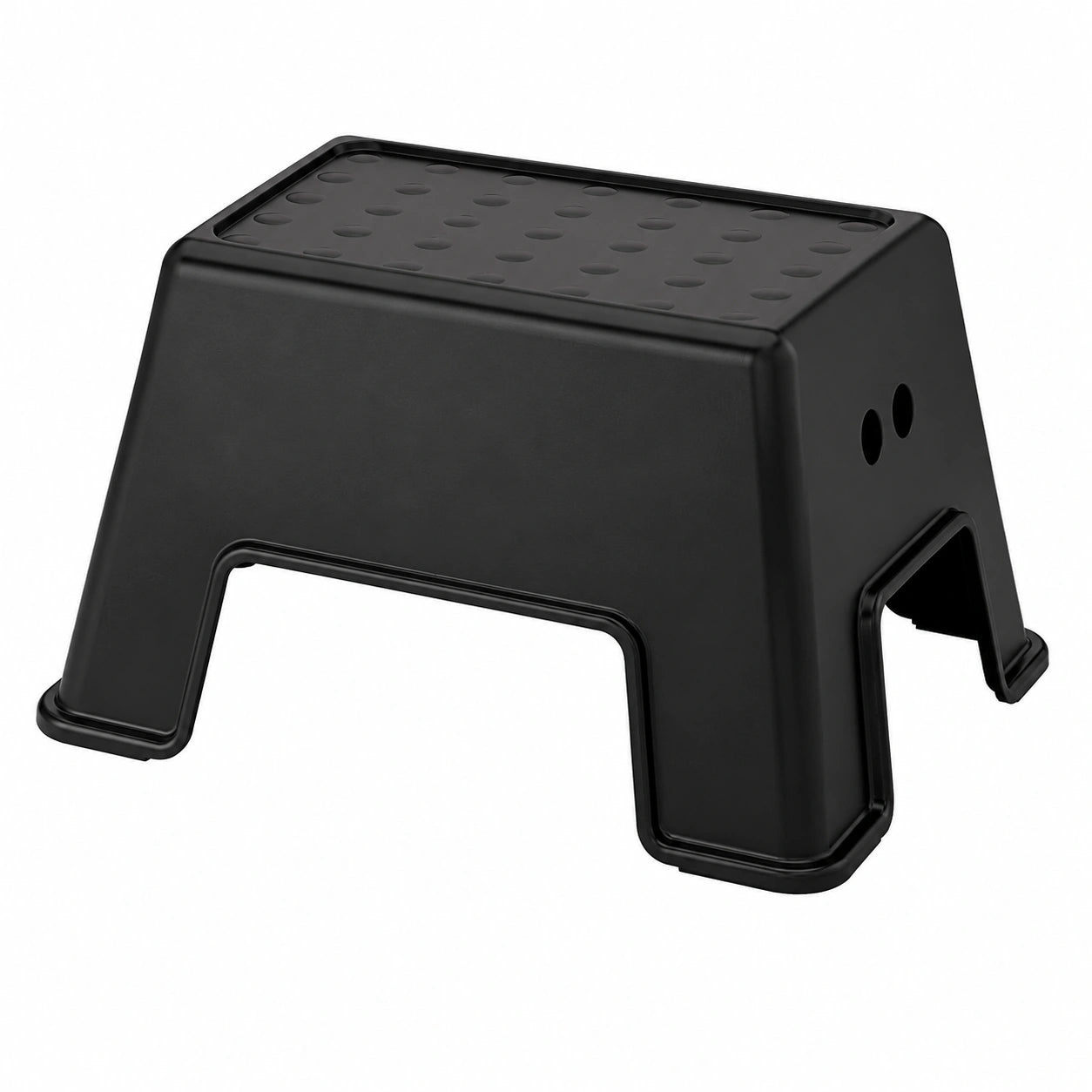 IKEA BOLMEN Tritthocker, rutschfest, 44x35x25 cm, ideal für Bad, Kinder und Erwachsene, schwarz