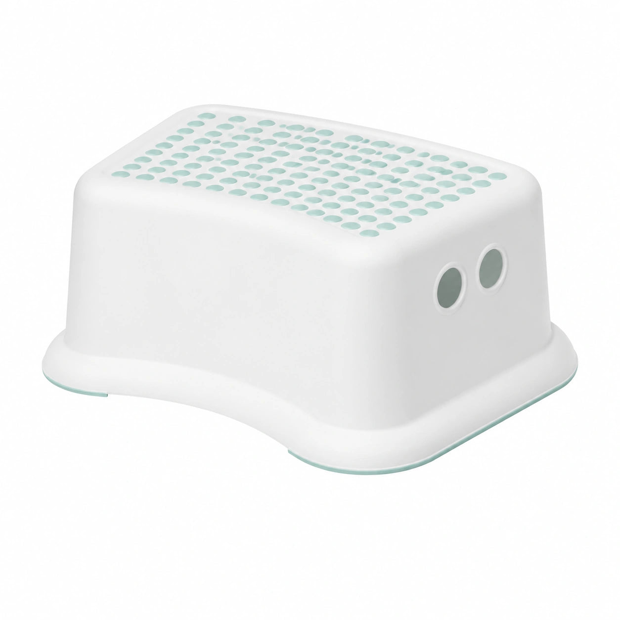 IKEA Tritthocker für Kinder, rutschfest, 13 cm, Weiß/Türkis