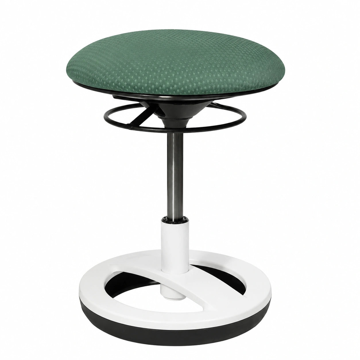 Ergonomischer Kinder-Sitzhocker Sitness Bobby mit Alu-Standfußring, Stoff in Mintgrün