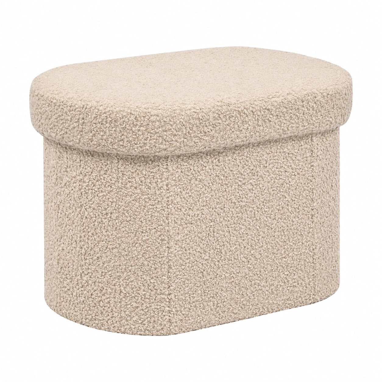 Beiger Bonlife Sitzhocker mit Stauraum für Schlafzimmer, Wohnzimmer und Flur, 41x31x31cm