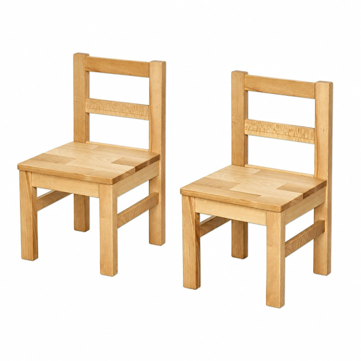 Kindersessel Set aus Massivholz Kernbuche, stabil und naturgeölt