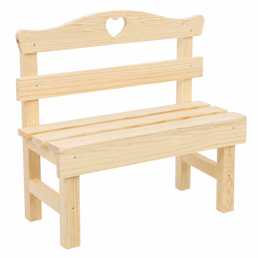 GALPADA Dekorative Kiefernholzbank – Umweltfreundliche Kleinmöbel für Kosmetik & Geschenk