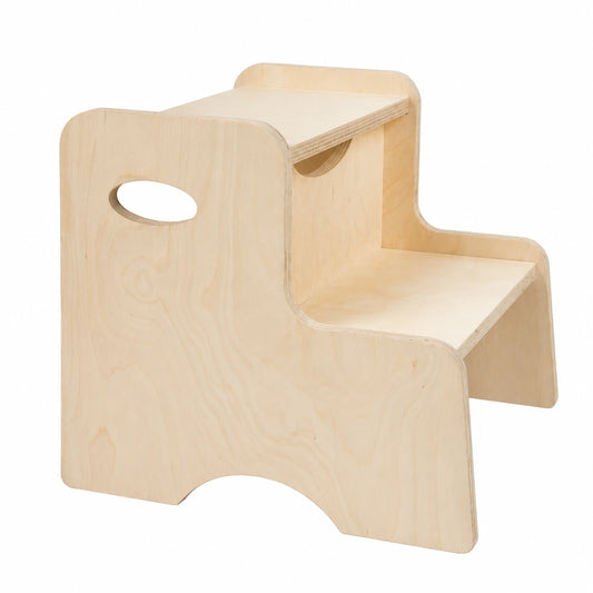 Kinder Tritthocker aus Holz mit Namensgravur, ideal für Bad und Küche