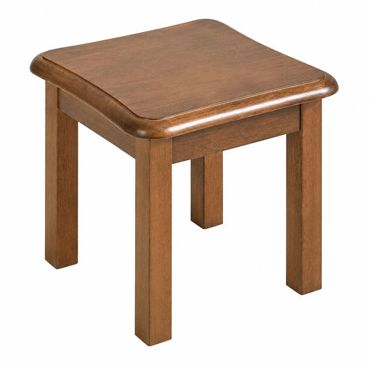 Aibiju Kinderholz Hocker, Multifunktionaler Sitz- und Beistelltisch, Blumendekor Braun, Modell JPRF-1353