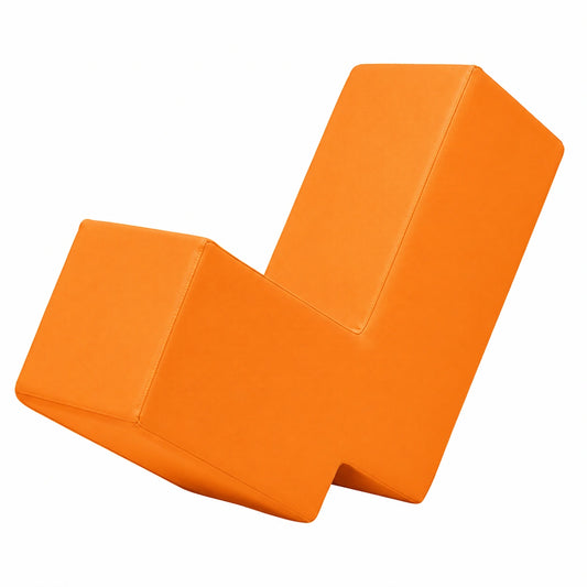 Multifunktionaler Hocker für Kinder und Erwachsene, orange - Ideal zum Spielen und Entspannen