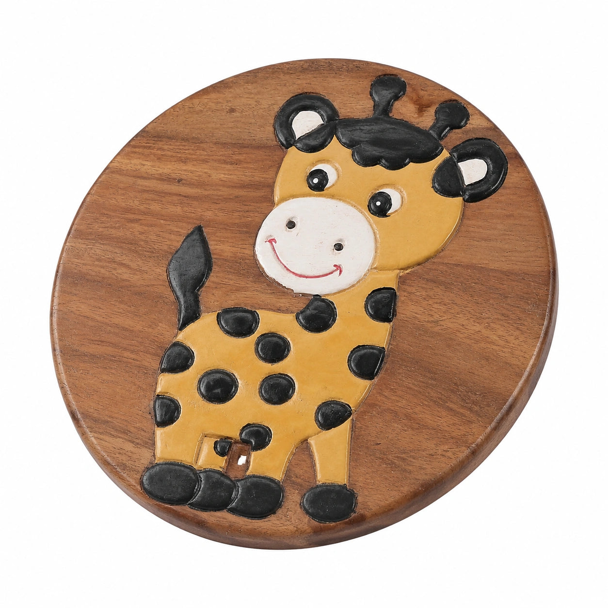 Kinderholzhocker Giraffe aus Massivholz - Vielseitiger Einsatz für Spiel und Spaß