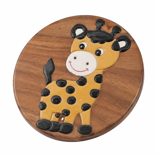 Kinderholzhocker Giraffe aus Massivholz - Vielseitiger Einsatz für Spiel und Spaß