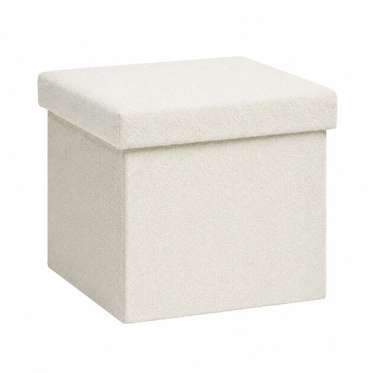 Laleni Stauraum-Sitzbank 41x31 cm - Bequeme Truhenbank aus Stoff in Beige