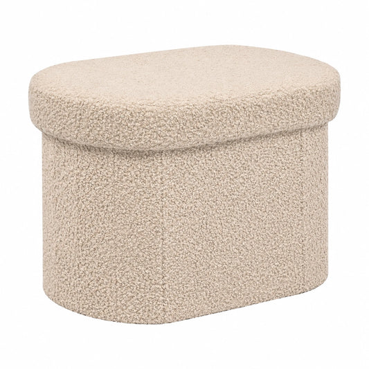 Beiger Bonlife Sitzhocker mit Stauraum für Schlafzimmer, Wohnzimmer und Flur, 41x31x31cm