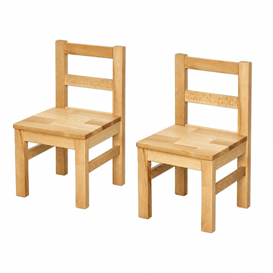 Kindersessel Set aus Massivholz Kernbuche, stabil und naturgeölt