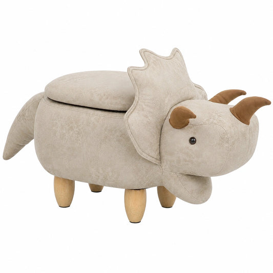 Kinderhocker Triceratops in Hellgrau - Verspieltes Design von Beliani