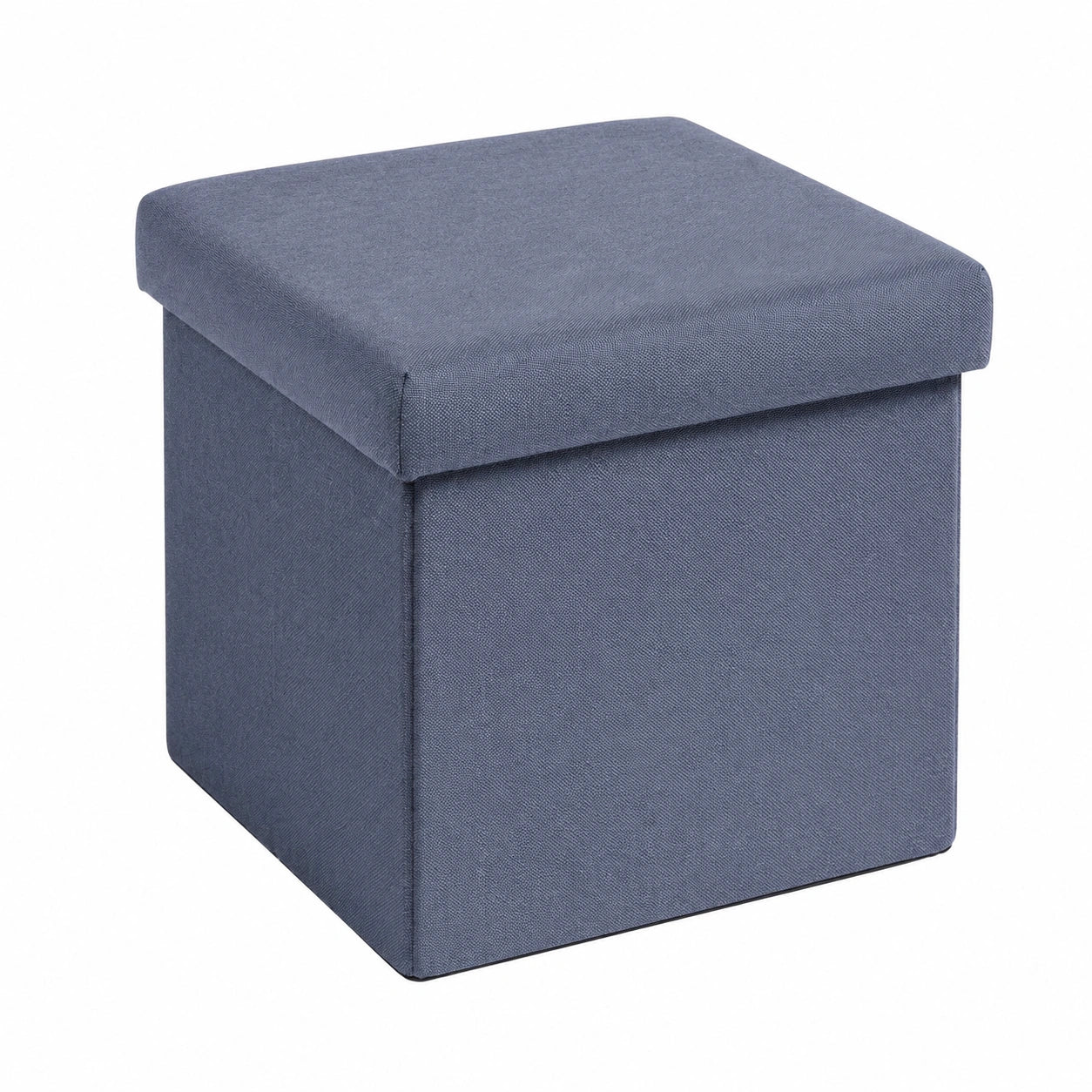Bonlife Faltbarer Sitzhocker mit Stauraum, Blau, 30x30x30cm